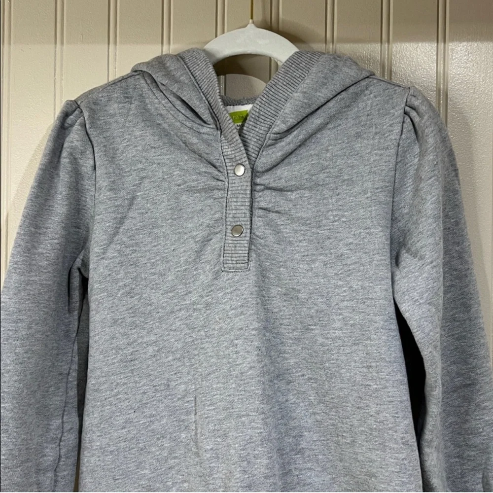 Crazy 8 sweatshirt long sleeve hooded gray dress